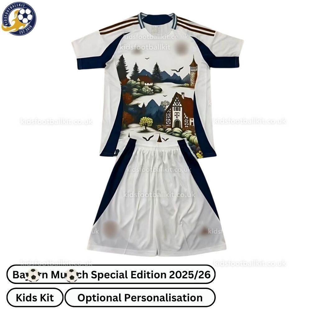 Bay^_^rn Special Edition Kids Football Kit 2025/26 (No socks) – Fan version